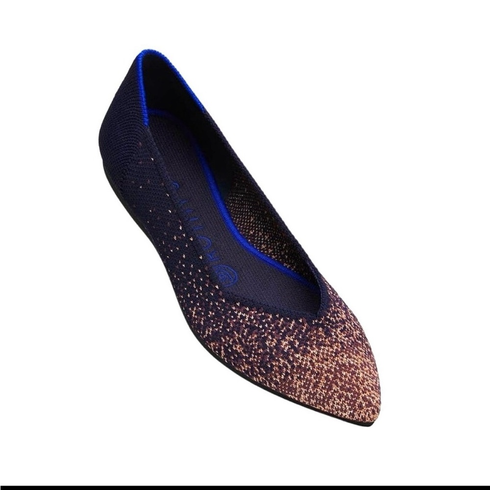 NIB *RETIRED* Rothy’s The Point flats in Midnight Metallic Sz 10 *fits as a 9!*